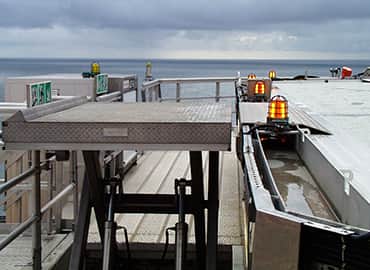 saxbord på en oljeplattform i nordsjön