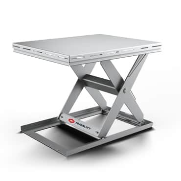 mesa elevadora en Hygienic Design